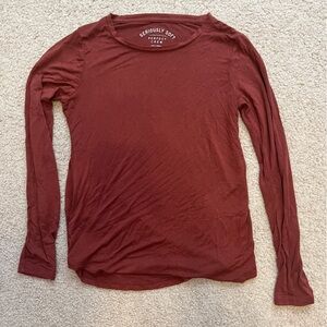 Aeropostale Women’s Seriously Soft Long Sleeve Tee size S, rust